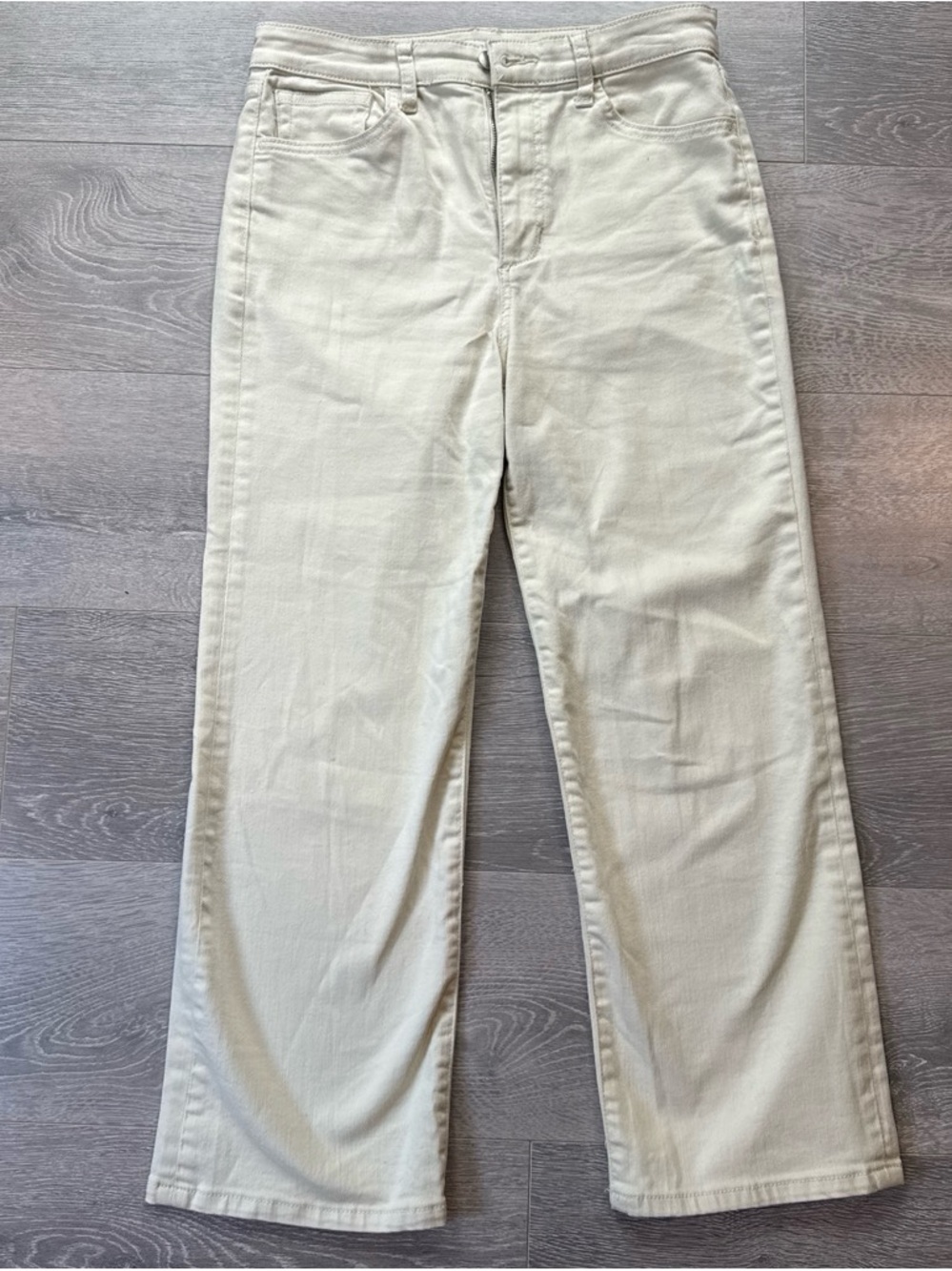 Joes Jeans Classic High-Rise Wide-Leg Jeans - Cream - Womens 28
